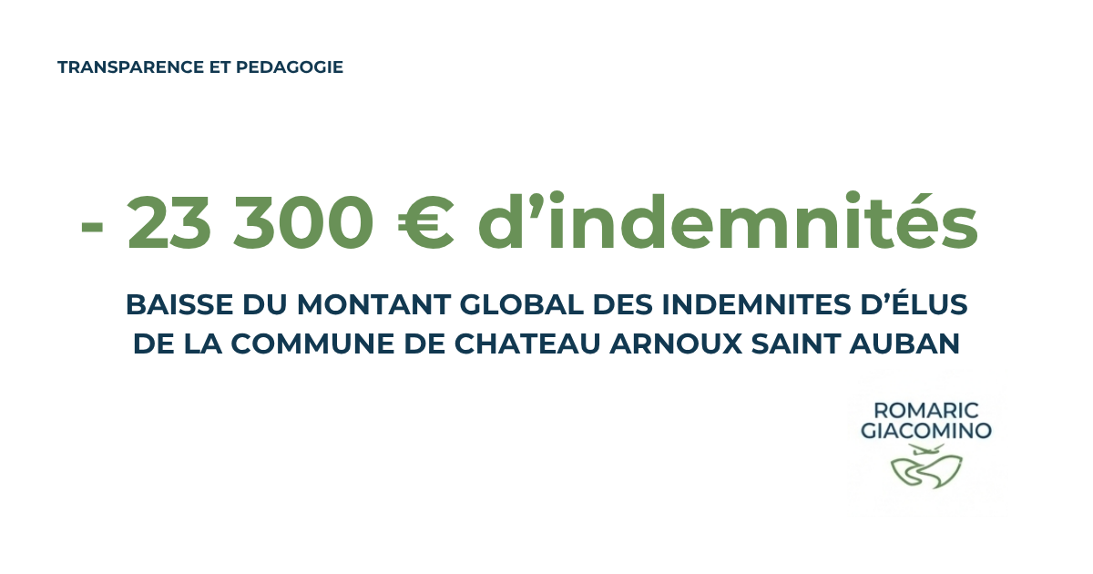 Indemnités des élus Château-Arnoux-Saint-Auban